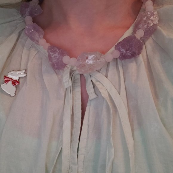 Handmade Purple Quartz Raw Rock Necklace! - Picture 6 of 9